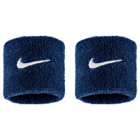 Nike Swoosh Classic Polsbanden 2-Pack Donkerblauw Wit