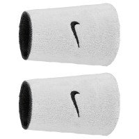 Nike Swoosh Classic Reversible Doublewide Polsbanden 2-Pack Zwart Wit Zwart