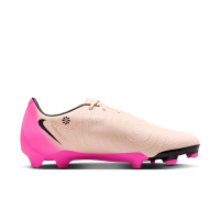 Nike Phantom GX II Academy Gras / Kunstgras Voetbalschoenen (MG) Zalmroze Felroze Zwart