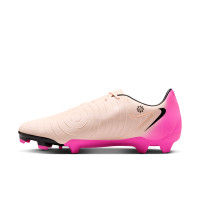 Nike Phantom GX II Academy Gras / Kunstgras Voetbalschoenen (MG) Zalmroze Felroze Zwart