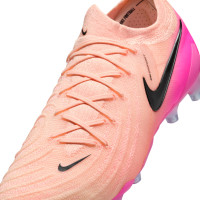 Nike Phantom GX II Elite Gazon Artificiel Chaussures de Foot (AG) Rose Saumon Rose Vif Noir