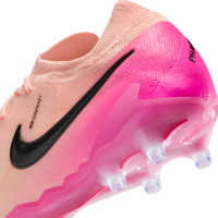 Nike Phantom GX II Elite Gazon Artificiel Chaussures de Foot (AG) Rose Saumon Rose Vif Noir