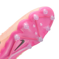 Nike Phantom GX II Elite Gazon Artificiel Chaussures de Foot (AG) Rose Saumon Rose Vif Noir