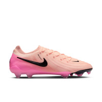Nike Phantom GX II Elite Gazon Naturel Chaussures de Foot (FG) Rose Saumon Rose Vif Noir