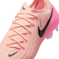 Nike Phantom GX II Elite Gazon Naturel Chaussures de Foot (FG) Rose Saumon Rose Vif Noir