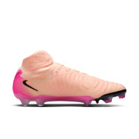Nike Phantom Luna II Elite Gras Voetbalschoenen (FG) Zalmroze Felroze Zwart