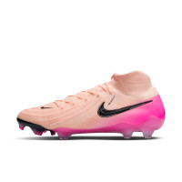 Nike Phantom Luna II Elite Gras Voetbalschoenen (FG) Zalmroze Felroze Zwart