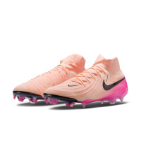 Nike Phantom Luna II Elite Gras Voetbalschoenen (FG) Zalmroze Felroze Zwart