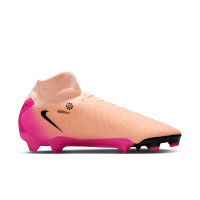 Nike Phantom Luna II Pro Gazon Naturel Chaussures de Foot (FG) Rose Saumon Rose Vif Noir