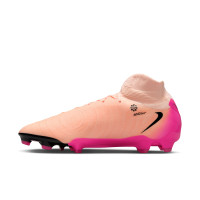 Nike Phantom Luna II Pro Gazon Naturel Chaussures de Foot (FG) Rose Saumon Rose Vif Noir