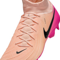 Nike Phantom Luna II Pro Gazon Naturel Chaussures de Foot (FG) Rose Saumon Rose Vif Noir