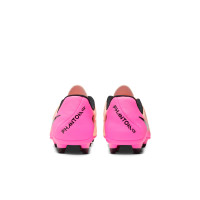 Nike Phantom GX II Club Gazon Naturel Gazon Artificiel Chaussures de Foot (MG) Rose Saumon Rose Vif Noir