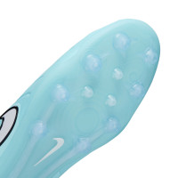 Nike Tiempo Legend 10 Elite Kunstgras Voetbalschoenen (AG) Lichtblauw Wit Felroze