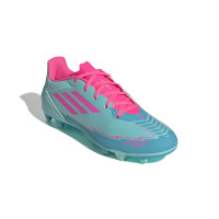 adidas F50 Messi Club Gras / Kunstgras Voetbalschoenen (MG) Turquoise Roze