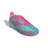 adidas F50 Messi Elite Gras Voetbalschoenen (FG) Kids Turquoise Roze