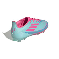 adidas F50 Messi Elite Gras Voetbalschoenen (FG) Kids Turquoise Roze