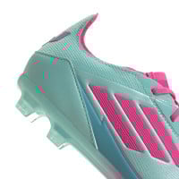 adidas F50 Messi Elite Gras Voetbalschoenen (FG) Kids Turquoise Roze