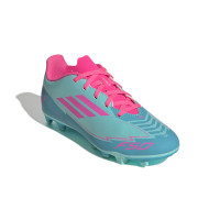 adidas F50 Messi Club Gras / Kunstgras Voetbalschoenen (MG) Kids Turquoise Roze