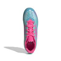 adidas F50 Messi Club Gras / Kunstgras Voetbalschoenen (MG) Kids Turquoise Roze