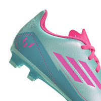 adidas F50 Messi Club Gras / Kunstgras Voetbalschoenen (MG) Kids Turquoise Roze