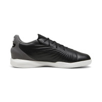 PUMA King Match Chaussures de Foot en Salle (IN) Enfants Noir Blanc Gris