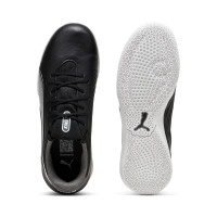 PUMA King Match Chaussures de Foot en Salle (IN) Enfants Noir Blanc Gris