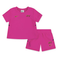 Ensemble d'entraînement préscolaire Nike Kylian Mbappé Academy 25 rose or noir