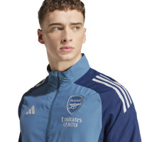 adidas Arsenal Présentation Survêtement Full-Zip 2025-2026 Bleu Foncé Rouge Jaune Blanc