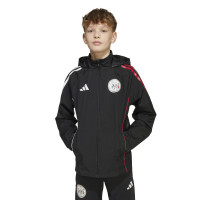 adidas Ajax All-Weather Jack 2025-2026 Kids Zwart Wit Rood