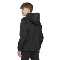 adidas Ajax All-Weather Jack 2025-2026 Kids Zwart Wit Rood