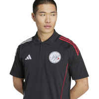 adidas Ajax Polo 2025-2026 Zwart Wit Rood