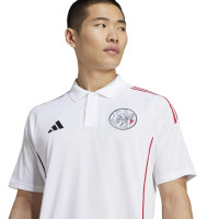 adidas Ajax Polo 2025-2026 Wit Zwart Rood