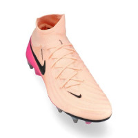 Nike Phantom Luna II Elite Crampons Vissés Chaussures de Foot (SG) Pro Player Bleu Clair Rose Vif