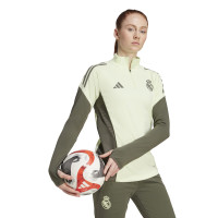 adidas Real Madrid Trainingstrui 1/4-Zip 2025-2026 Dames Lichtgroen Grijs