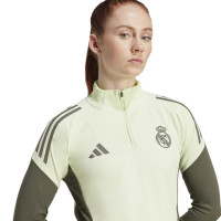 adidas Real Madrid Trainingstrui 1/4-Zip 2025-2026 Dames Lichtgroen Grijs