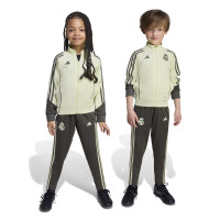 adidas Real Madrid Trainingspak Full-Zip 2025-2026 Peuters/Kleuters Lichtgroen Grijs