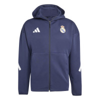 adidas Real Madrid Anthem Trainingsjack 2025-2026 Donkerblauw Wit
