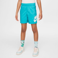 Nike Sportswear Club Short Woven Enfants Turquoise Blanc