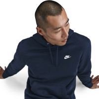 Nike Sportswear Club Fleece Sweat à Capuche Bleu Foncé Blanc