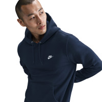 Nike Sportswear Club Fleece Sweat à Capuche Bleu Foncé Blanc