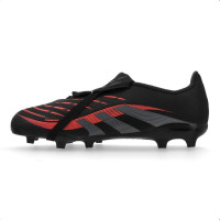 adidas Predator League FT Gras Voetbalschoenen (FG) Kids Zwart Grijs Rood