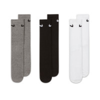 Chaussettes de sport légères Nike Everyday, lot de 3, gris, noir et blanc