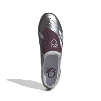 adidas Predator Bellingham Elite FT Gras Voetbalschoenen (FG) Zilver Rood Wit