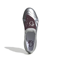 adidas Predator Bellingham League FT Gazon Naturel Artificiel Chaussures de Foot (MG) Argenté Rouge Blanc