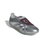 adidas Predator Bellingham League FT Gazon Naturel Artificiel Chaussures de Foot (MG) Argenté Rouge Blanc