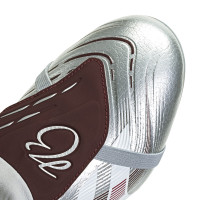 adidas Predator Bellingham League FT Gazon Naturel Artificiel Chaussures de Foot (MG) Argenté Rouge Blanc