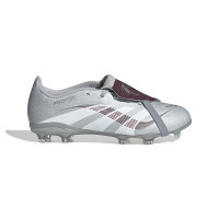 adidas Predator Bellingham League FT Gras Voetbalschoenen (FG) Kids Zilver Rood Wit
