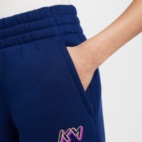 Nike Kylian Mbappé Club Fleece Joggingbroek Kids Donkerblauw Paars Goud