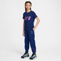 Nike Kylian Mbappé Club Fleece Joggingbroek Kids Donkerblauw Paars Goud