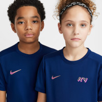 Ensemble d'entraînement Nike Kylian Mbappé Academy 25 2025-2026 pour Enfants Bleu Foncé Doré
